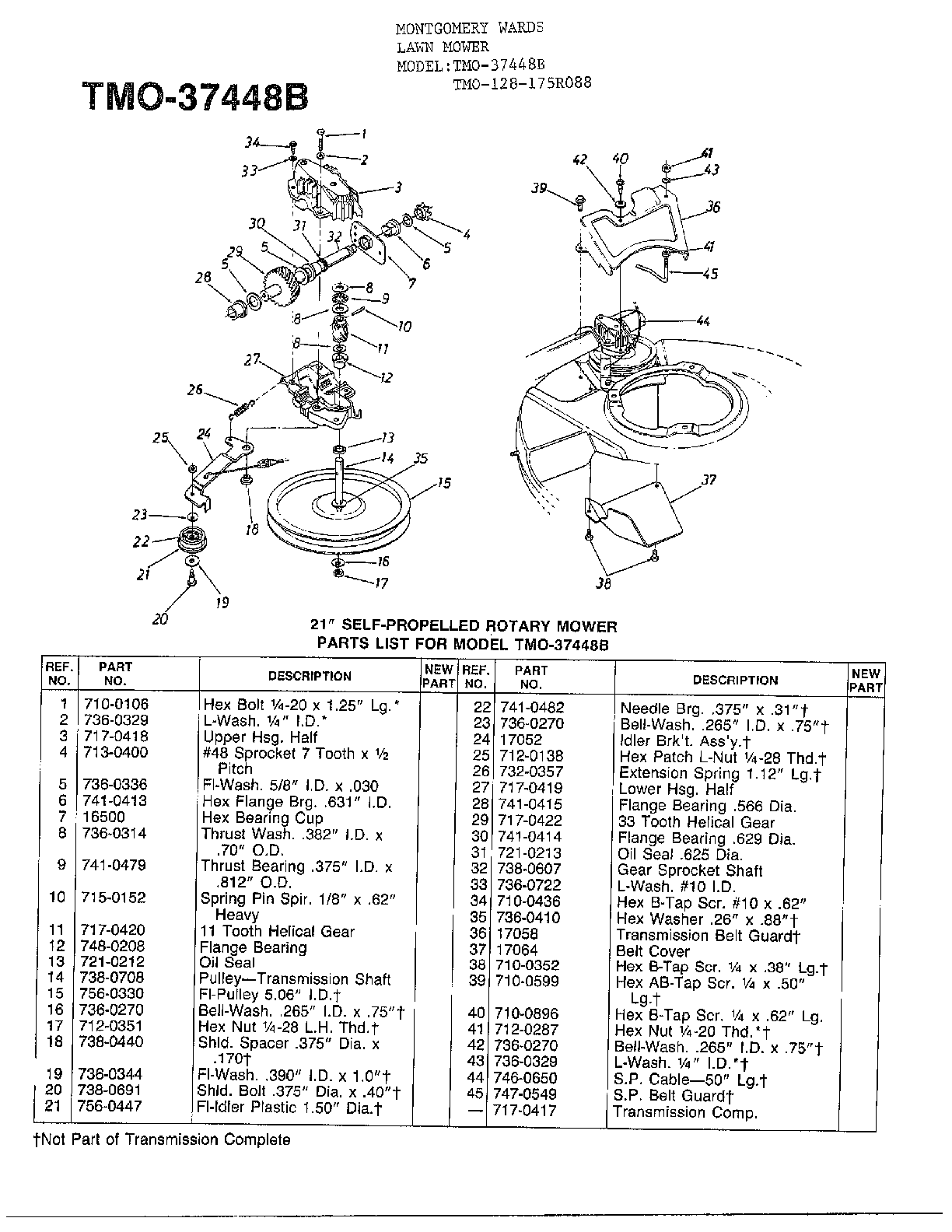 21" self-propelled mower page 4