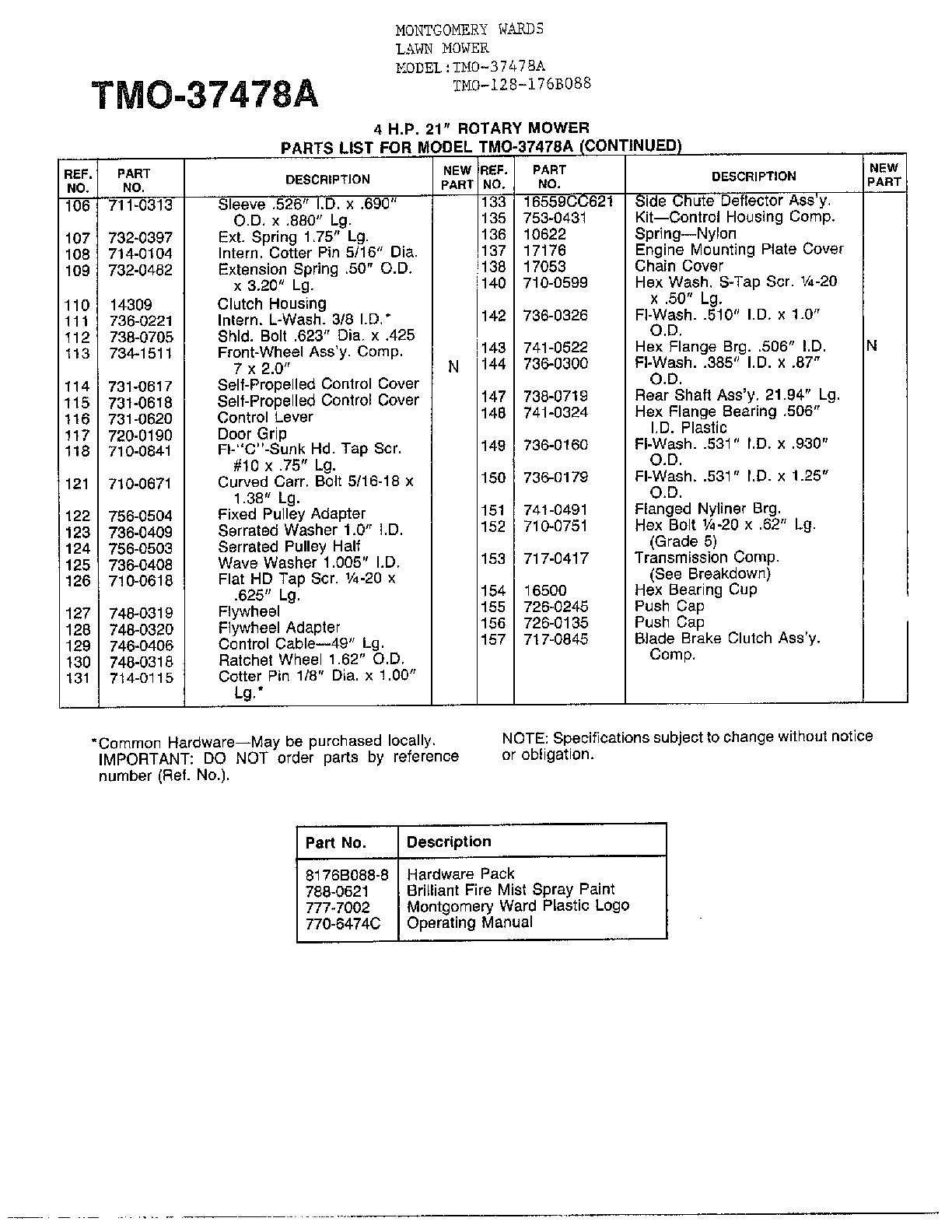 4hp 21" rotary mower page 3