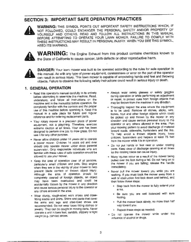 Safe operation practices