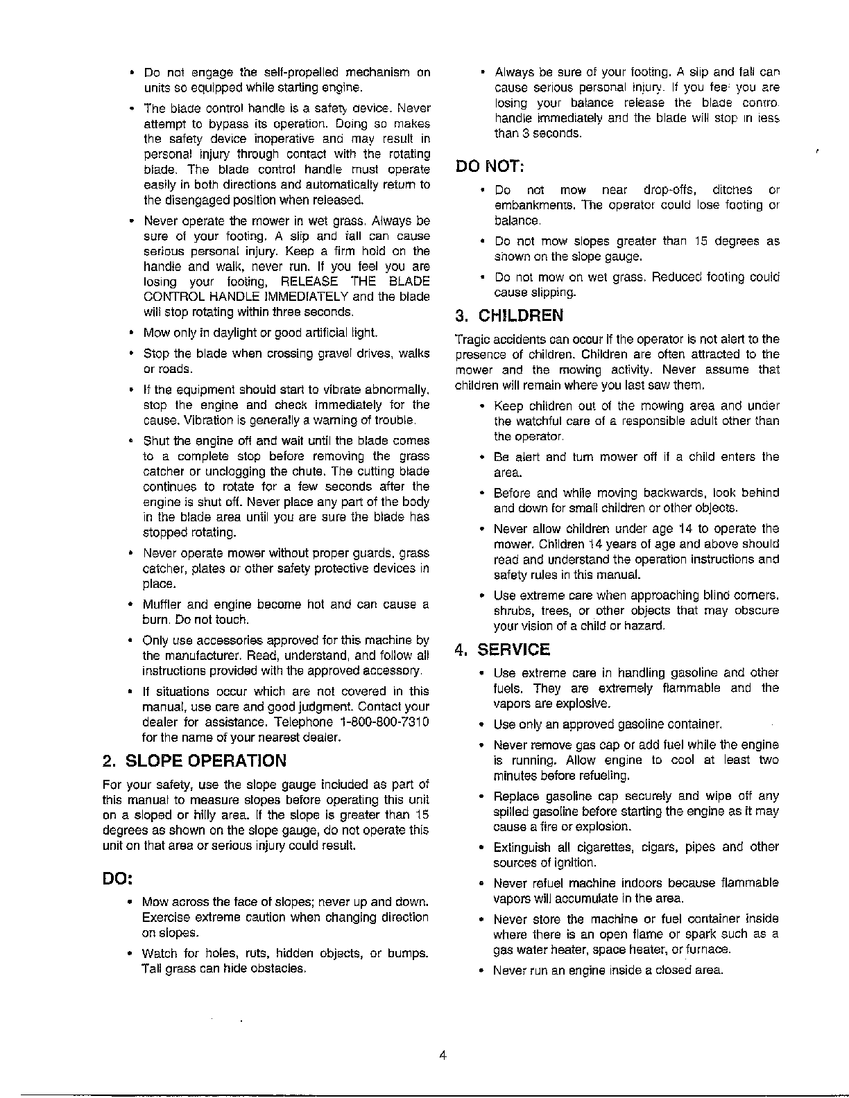 SAFE OPERATION PRACTICES Page 2