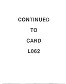 Continued to card l062