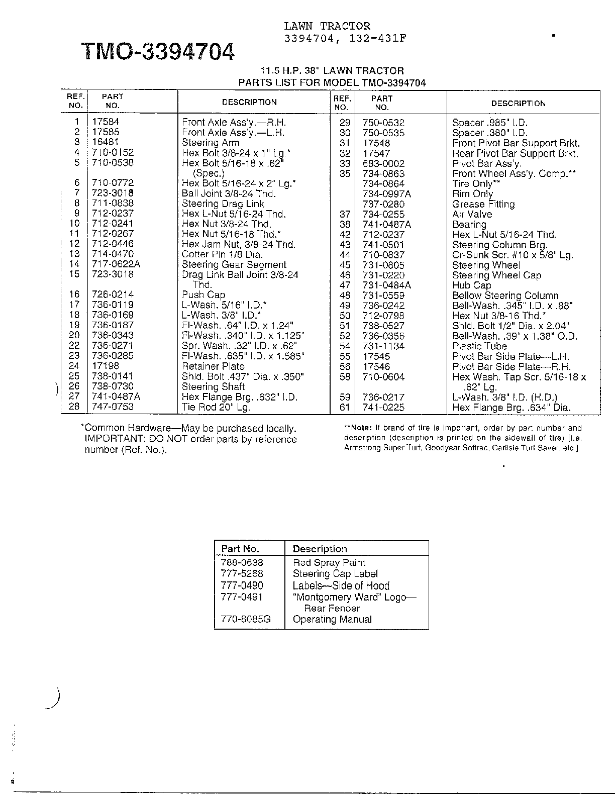 11.5hp 38" lawn tractor page 4