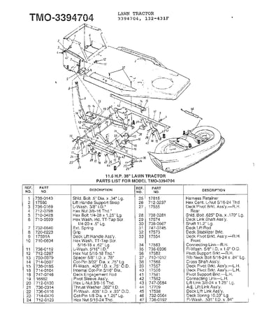 11.5hp 38" lawn tractor