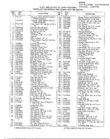 12/12.5hp 42" tractors/wheel chart page 2