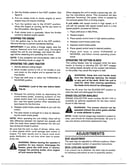Operation/adjustments