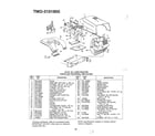 MTD 135Q670G088 18hp 42" lawn tractor diagram