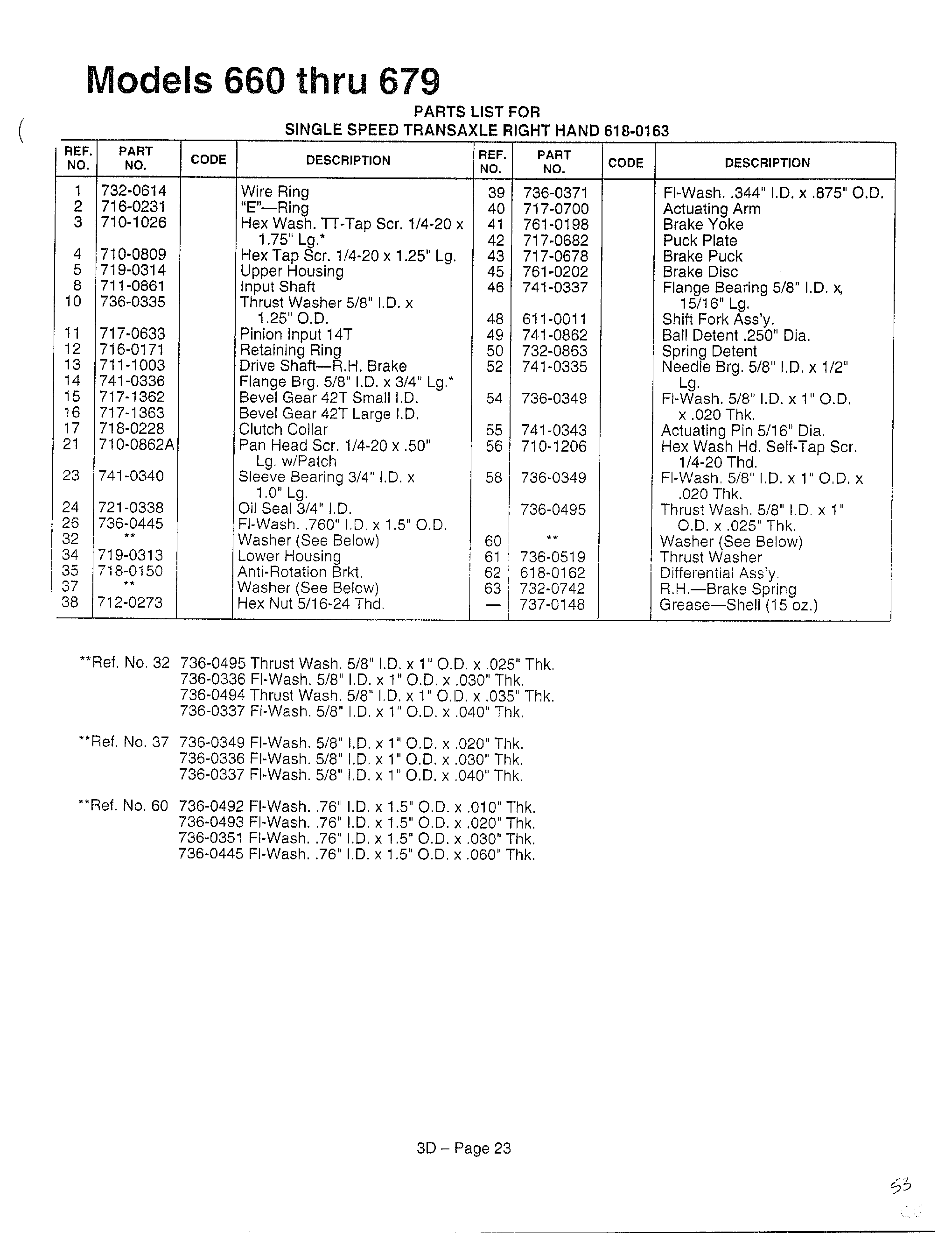 SINGLE SPEED TRANSAXLE RIGHT HAND Page 2