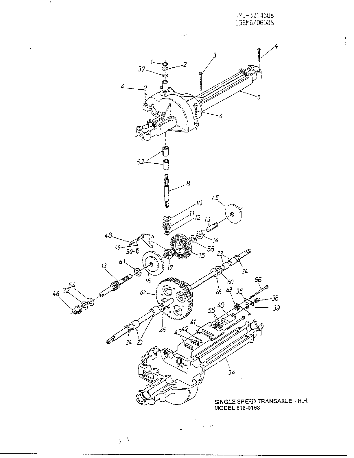 Single speed transaxle