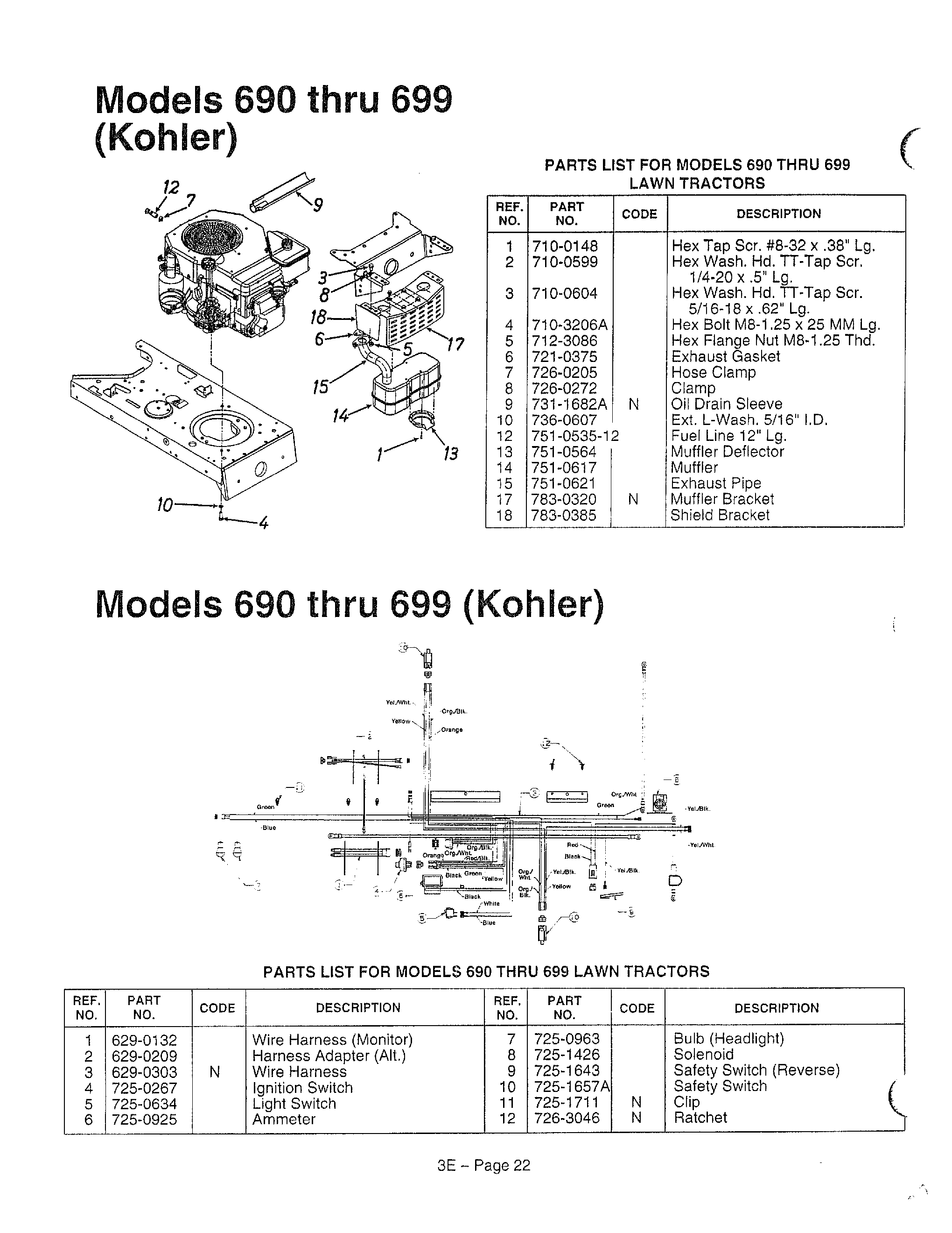 Models 690-699 and electrical page 4