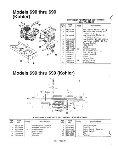 Models 690-699 and electrical page 4