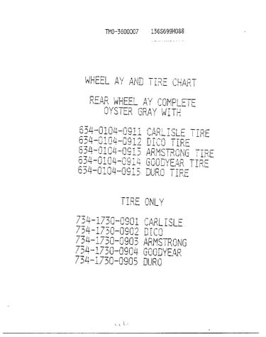 Wheel ay and tire chart page 6