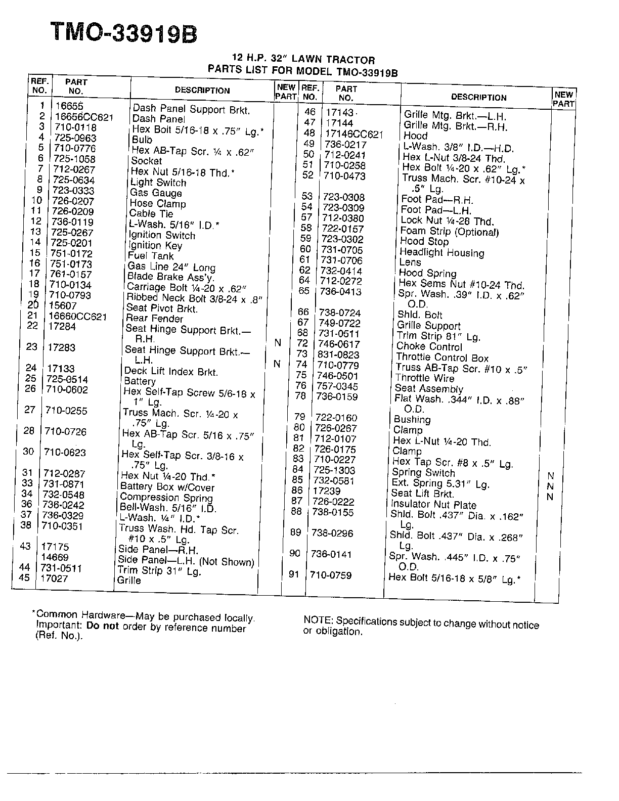 12 hp 32" lawn tractor page 3