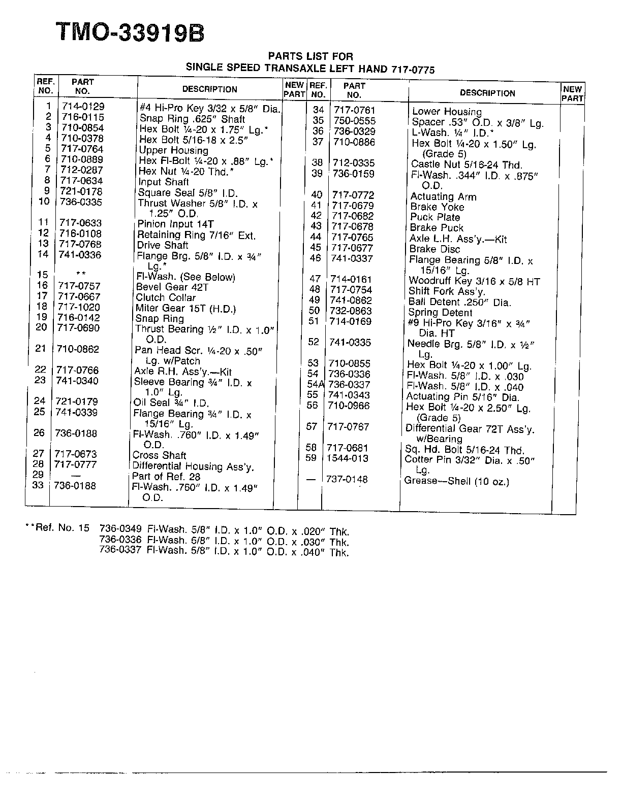 Single speed transaxle left hand page 2