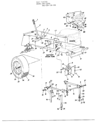 Lawn tractor/rear wheel chart