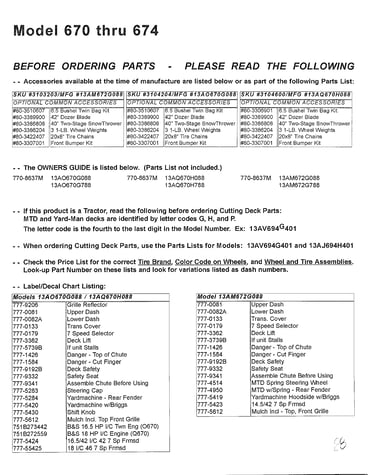 Before ordering parts - read