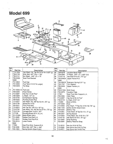 Lawn tractor - model 699