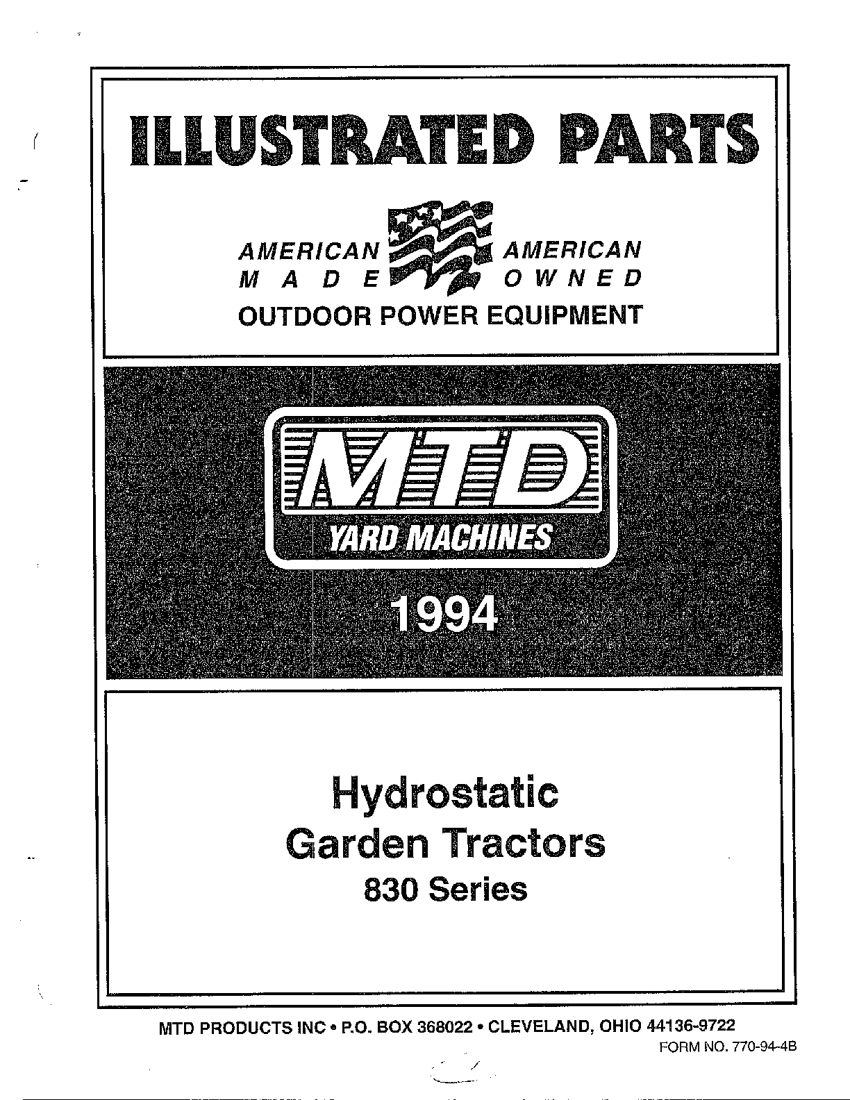 Hydrostatic garden tractors