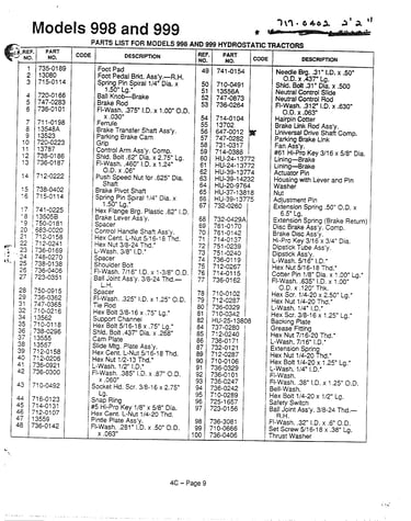 Hydrostatic tractors page 8