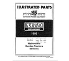 MTD 145V834H401 hydrostatic garden tractors diagram