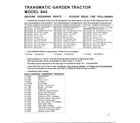 MTD 14AJ844H401 46" garden tracto-con't on card 36 diagram