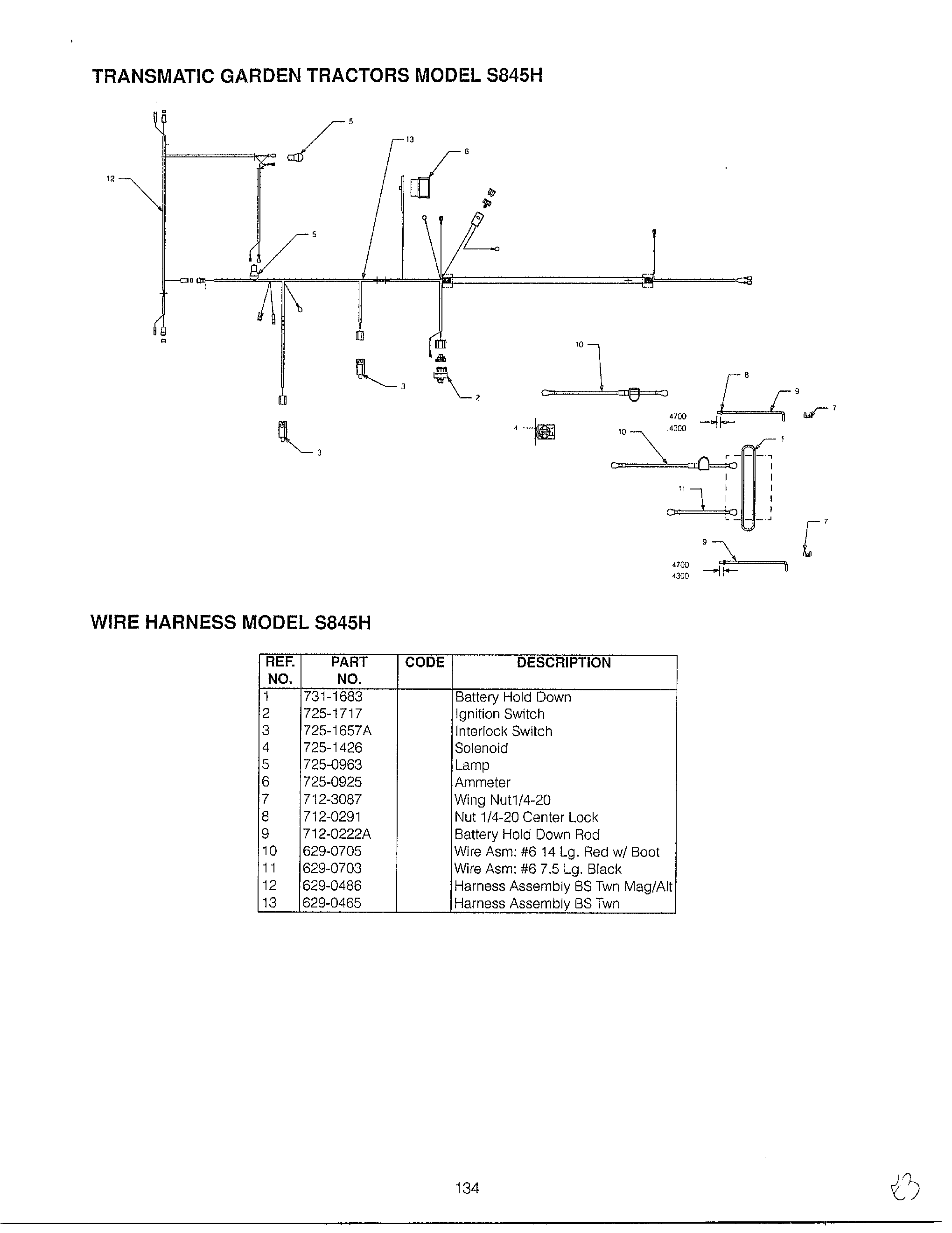 46" garden tracto-con't on card 36 page 23