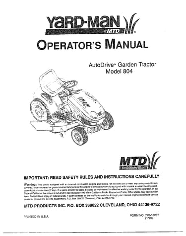Audodrive-garden tractor