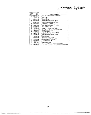 Intek/kohler twin electrical systems page 2