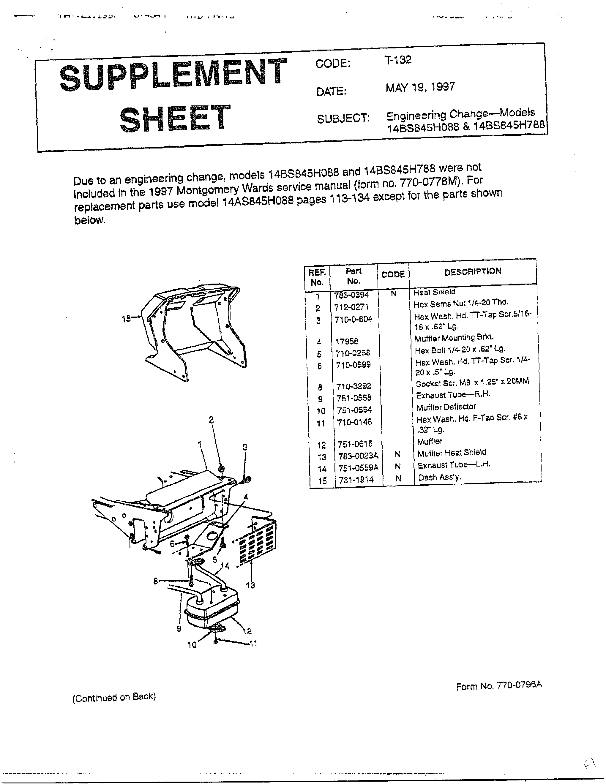Supplement sheet