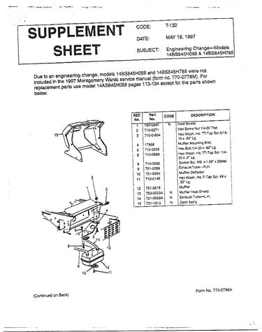 Supplement sheet