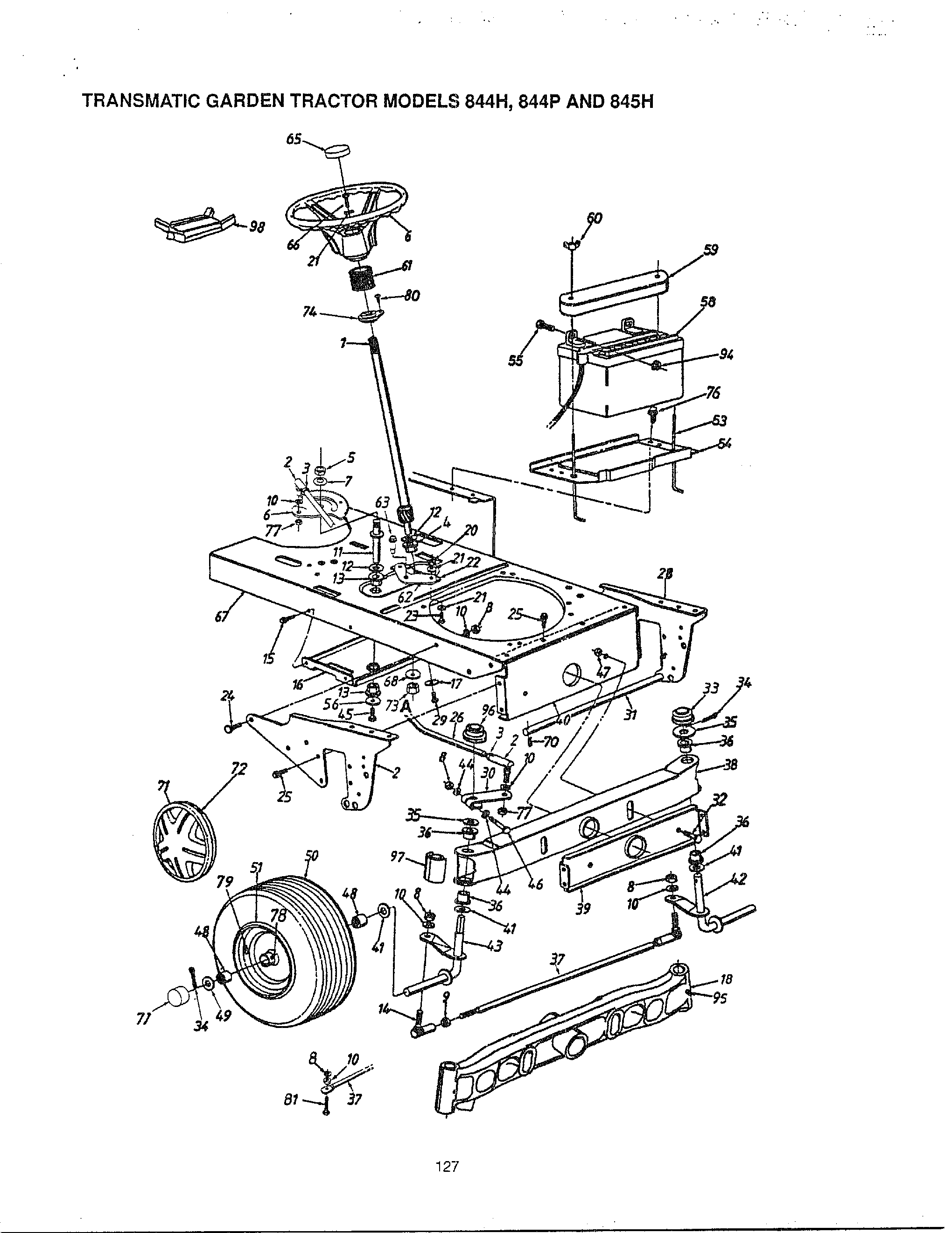 Transmatic garden tractor