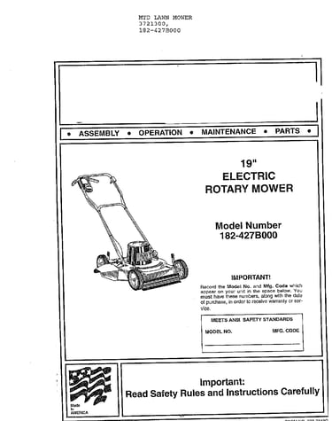 19" electric rotary mower
