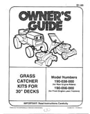 Grass catcher kits-owner`s guide