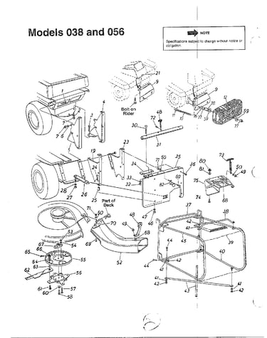 Grass catcher kit/wheel weights