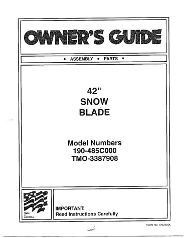 42" snow blade