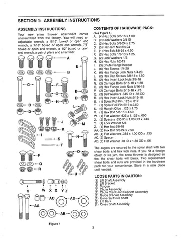 Assy. instructions