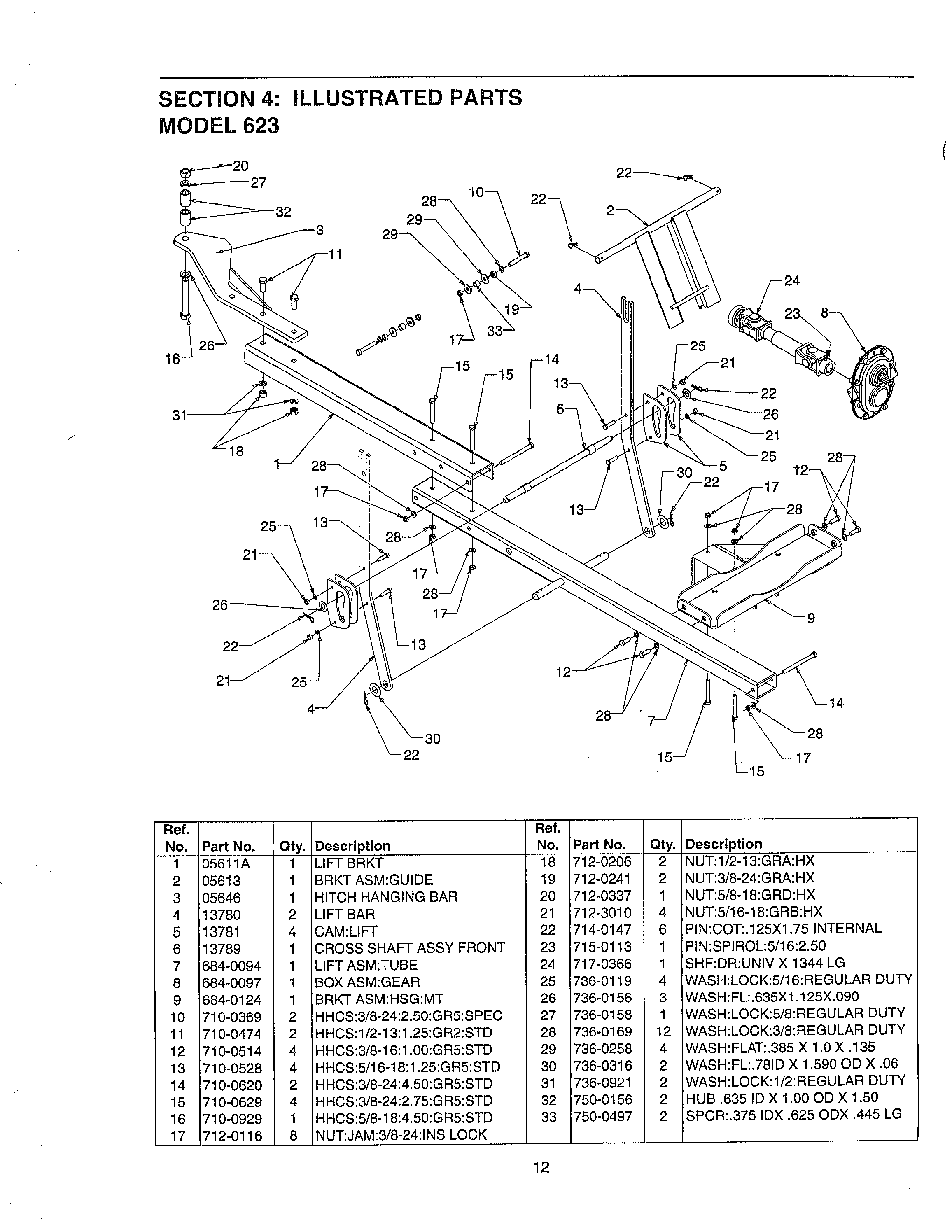 Illustrated parts