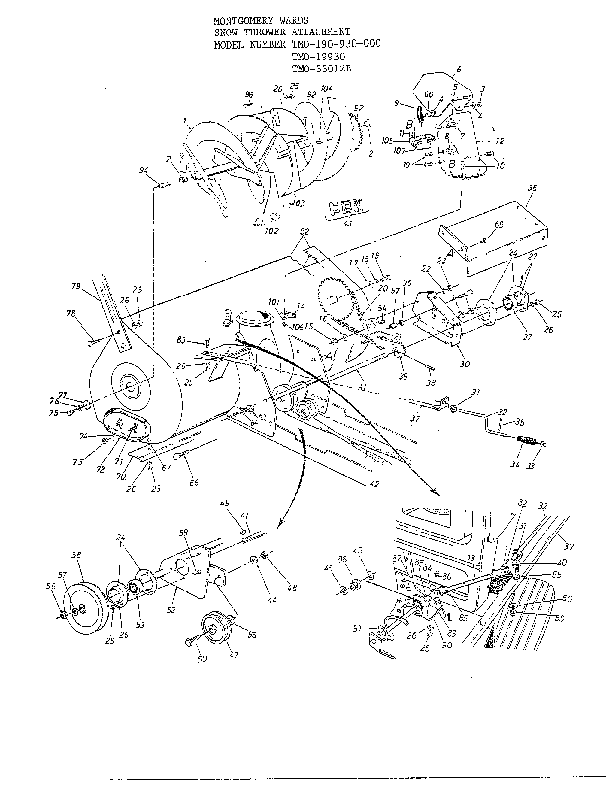 Snow thrower attachment
