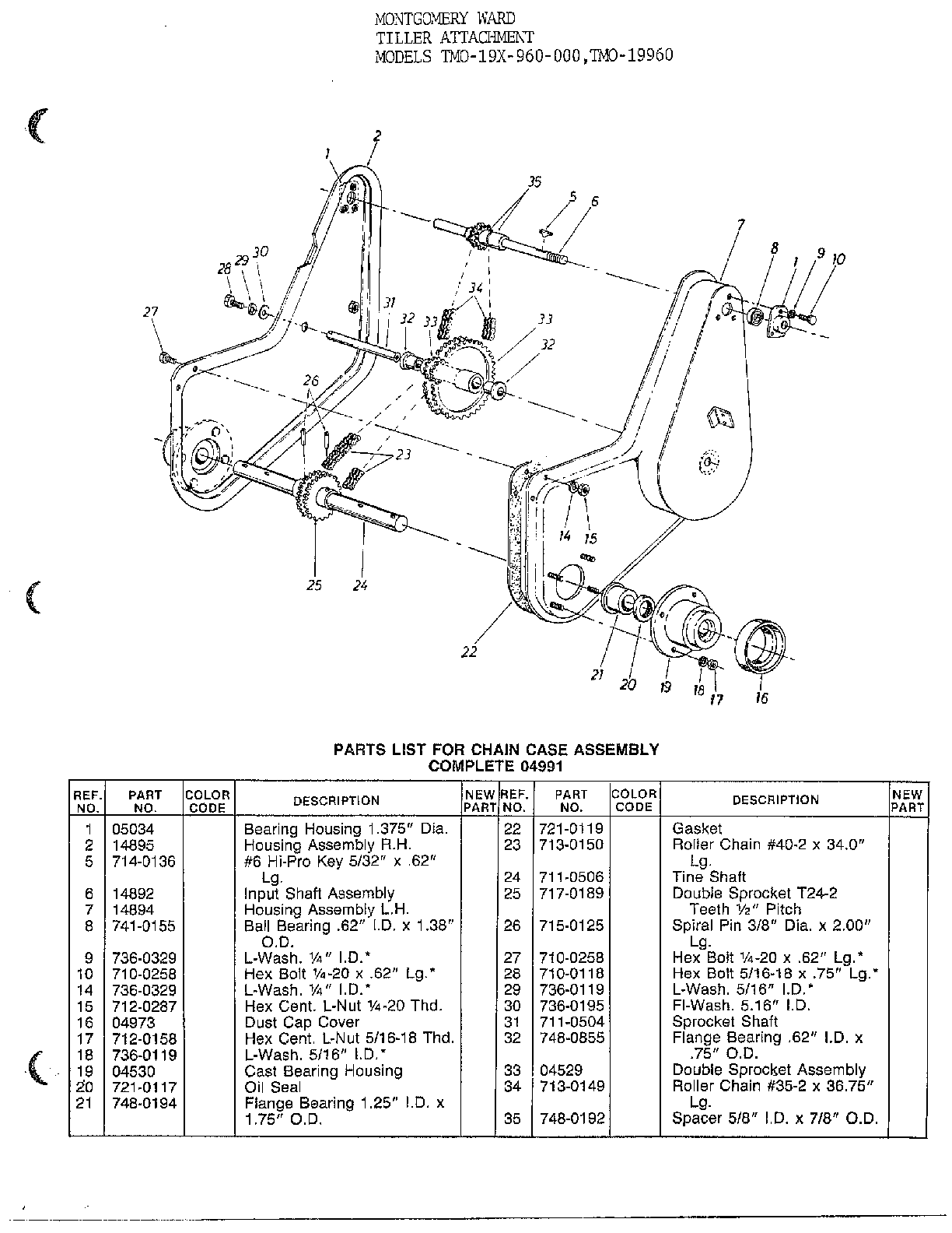 Chain case assembly