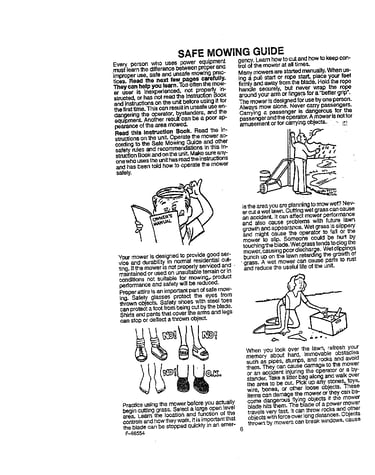 Safe mowing guide