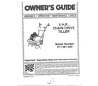 MTD 211-381-000 5hp chain drive tiller diagram