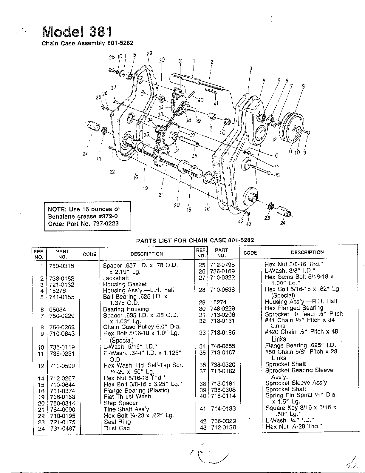 Chain case assembly