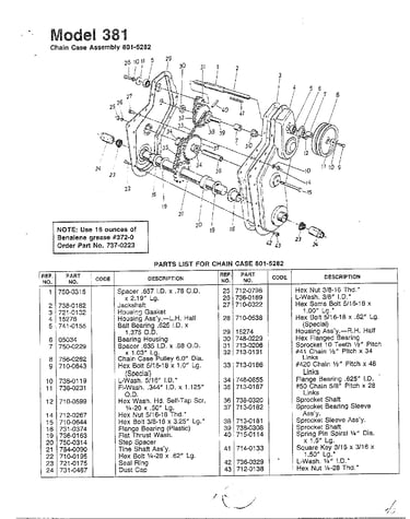 Chain case assembly
