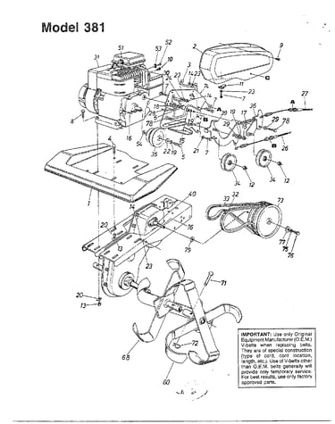 Chain drive tiller