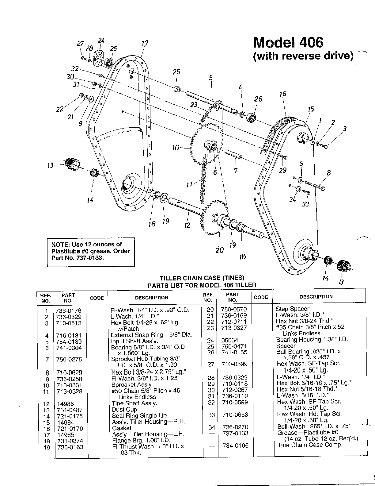 TILLER CHAIN CASE