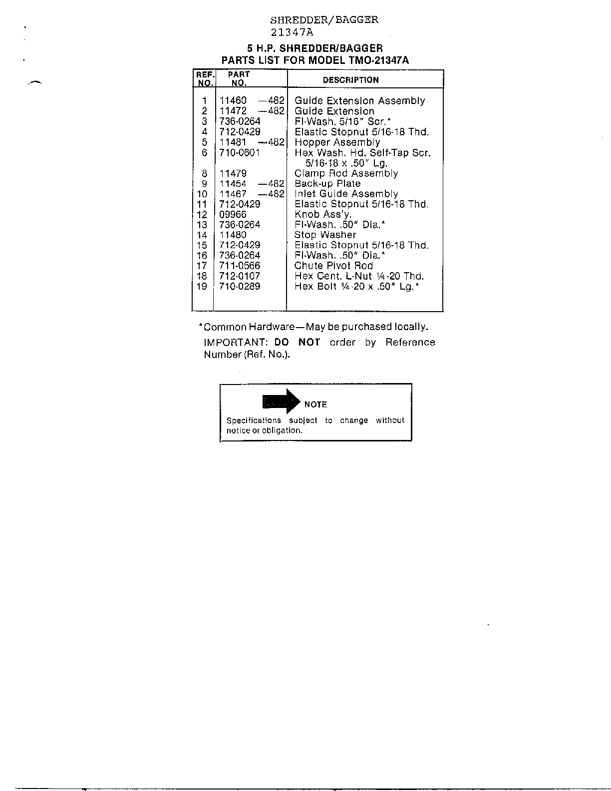 5 HP-SHREDDER/BAGGER Page 2
