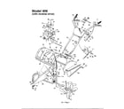 MTD 215-406-000 rear tine tiller, w/reverse drive diagram