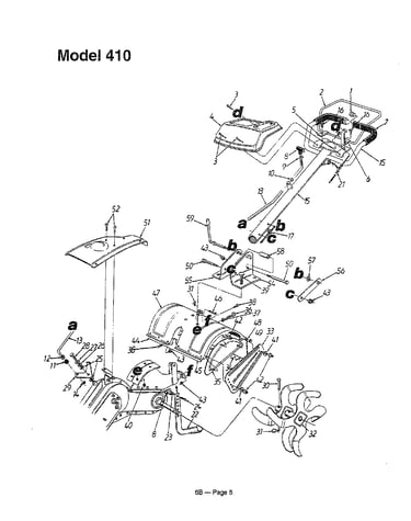 Rear tine tiller