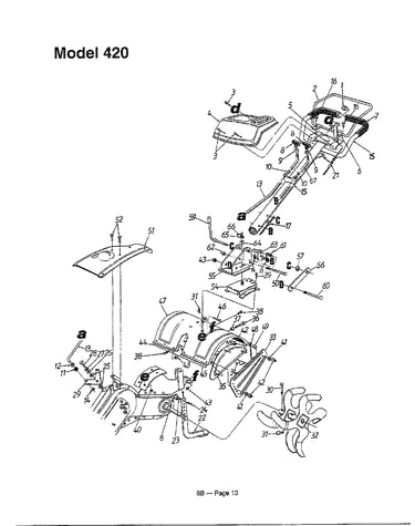 Rear tine tiller