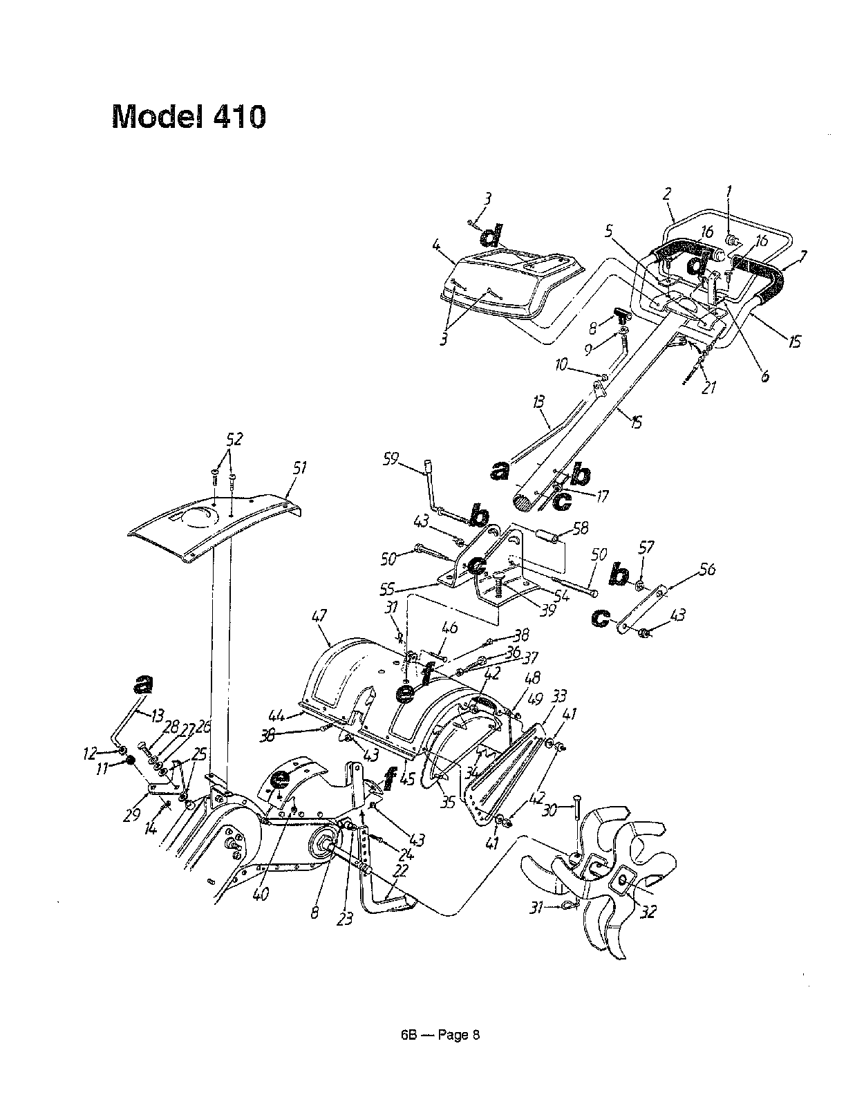 Rear tine tiller