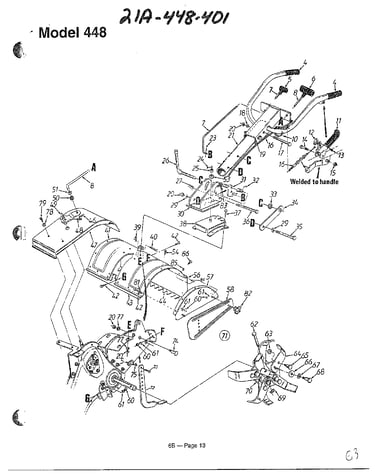 Rear tine tiller